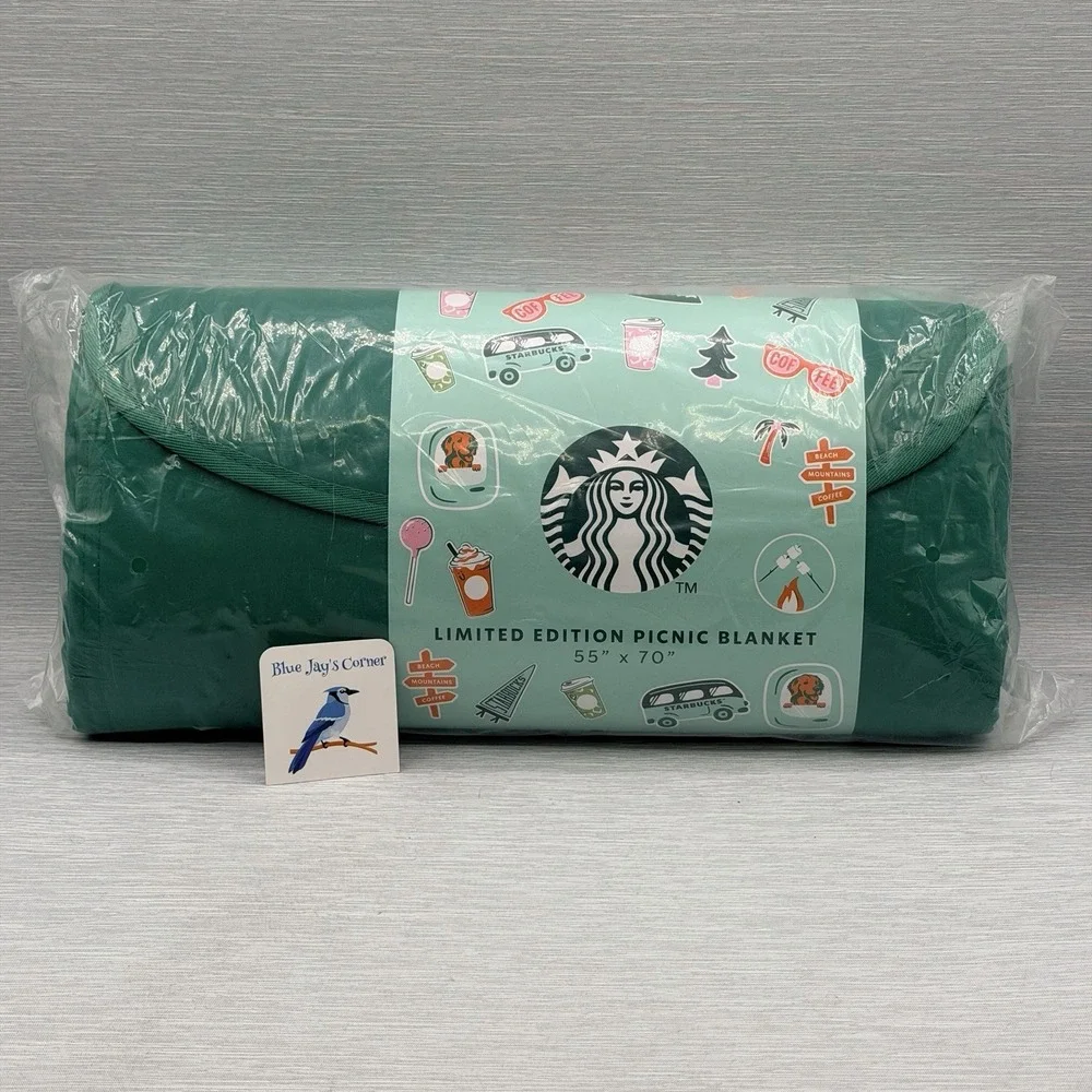 Starbucks Road Trip Picnic Blanket 2026 Foldable Travel Strap Limited Edition